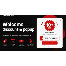 Welcome discount + pop-up Welcome discount + pop-up